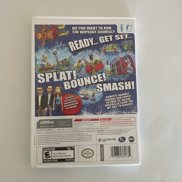 Nintendo Wii 2010 ABC Wipeout The Game Activision Video Game - Picture 3 of 10